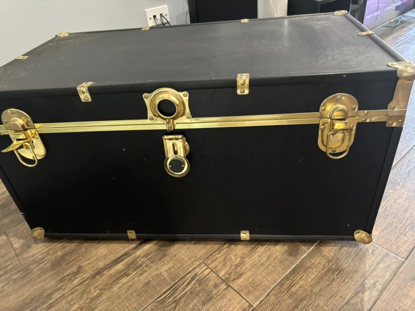 Vintage Black Steamer Trunk - photo 5