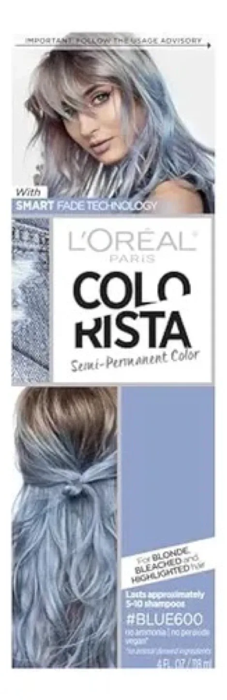L'Oreal Colorista Semi-Permanent Hair Dye #BLUE600 thumbnail