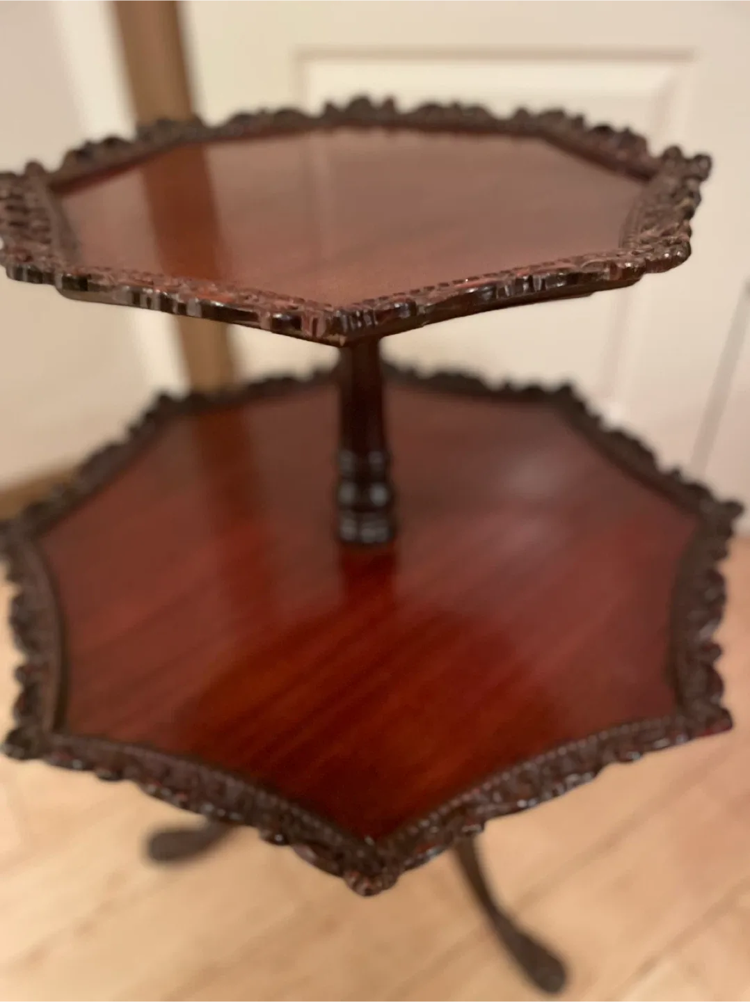 Two-Tiered Mahogany Side Table image indicator(2)