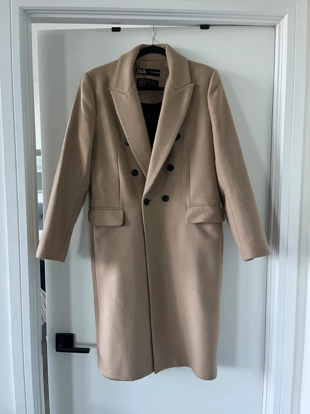 Zara Manteco Wool Blend Coat - Size L image indicator(2)