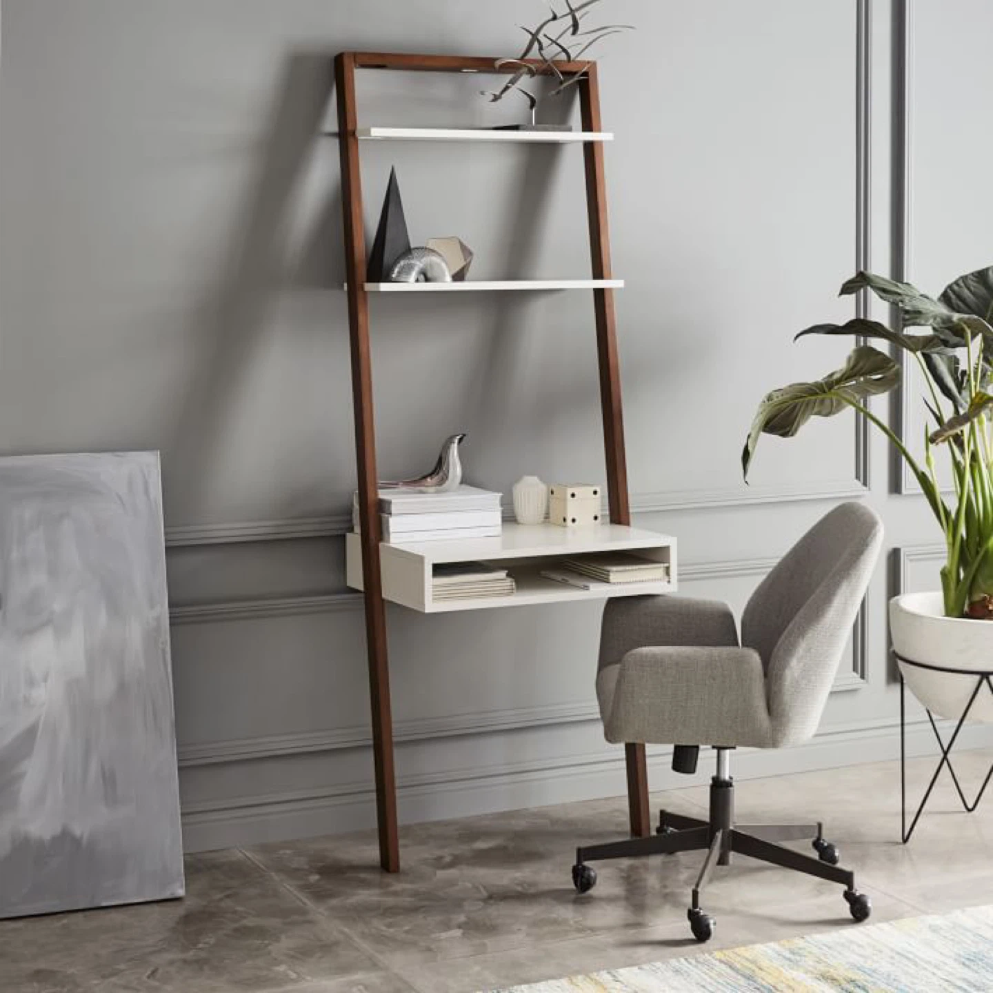 West Elm Ladder Shelf Desk