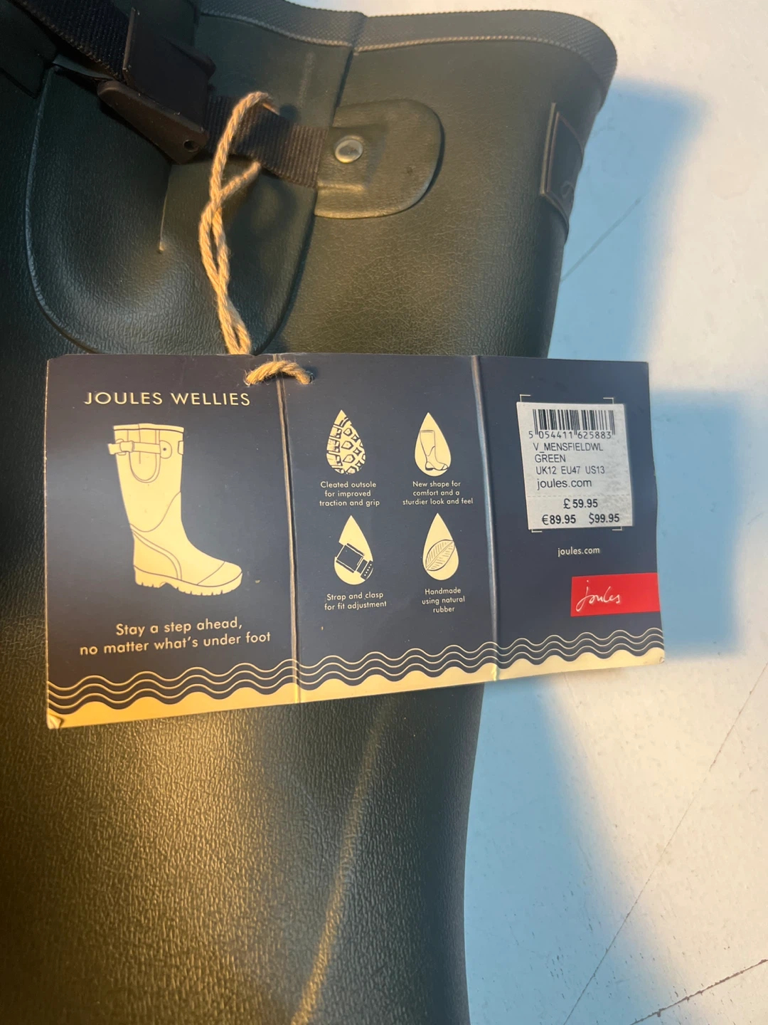 Joules Wellies Green UK7 EU41 US13 - photo 3