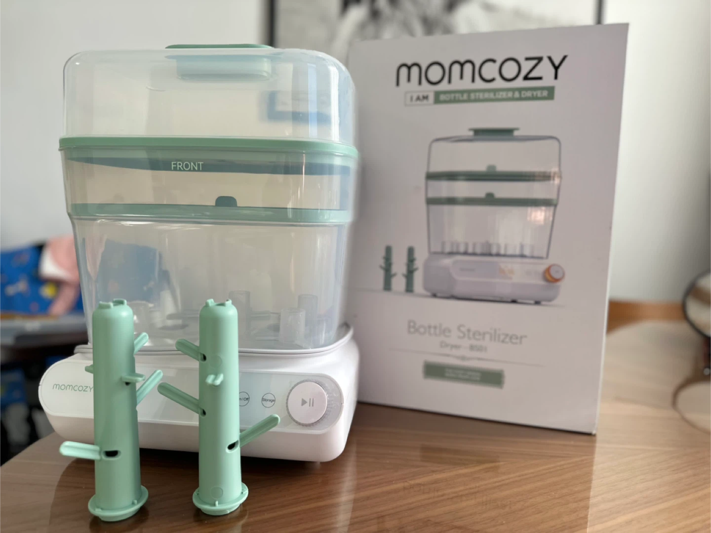 Momcozy 3 Layers Bottle Sterilizer & Dryer - Green