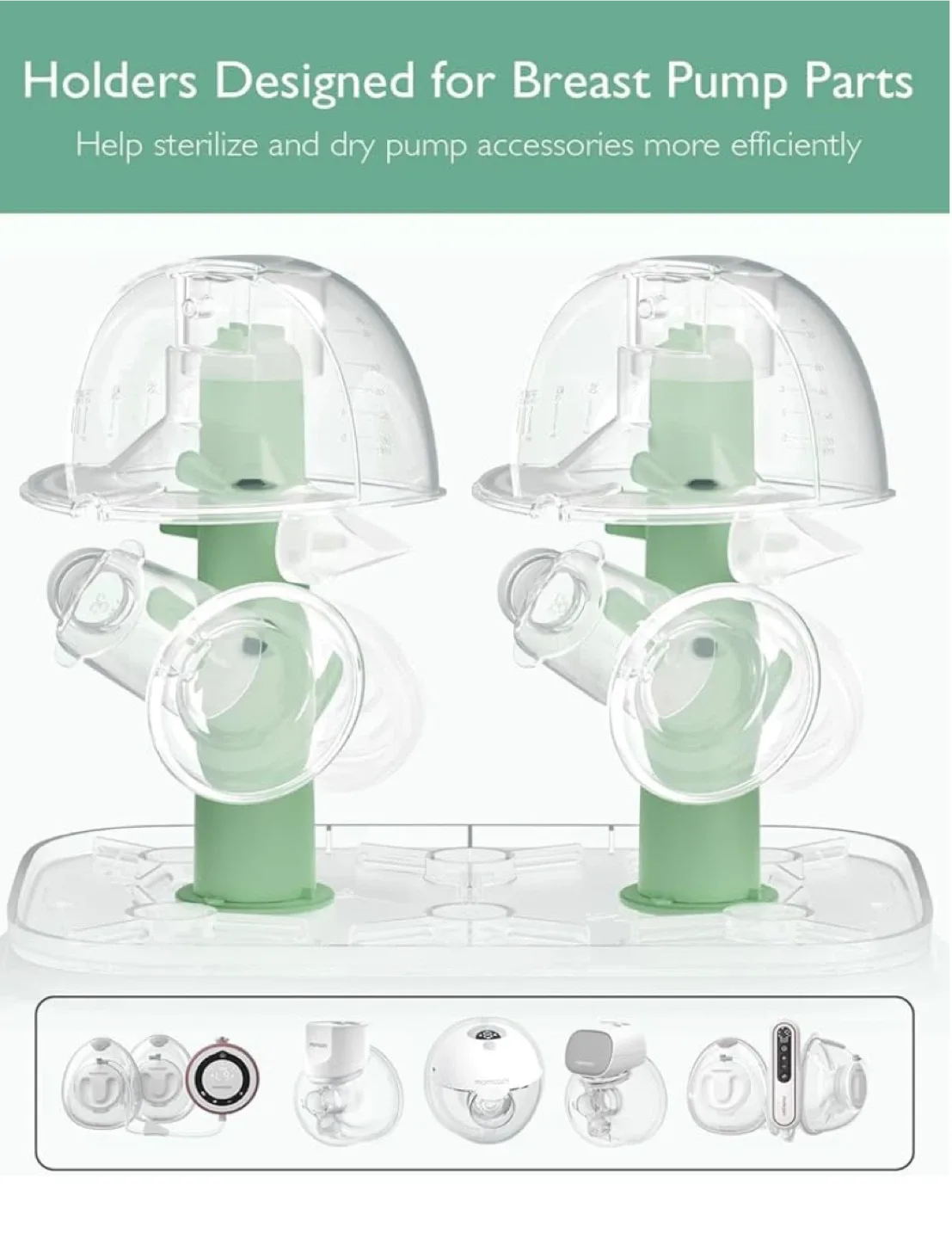 Momcozy 3 Layers Bottle Sterilizer & Dryer - Green image indicator(8)