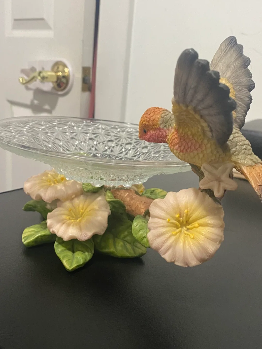 Bird Figurine with Glass Dish image indicator(2)