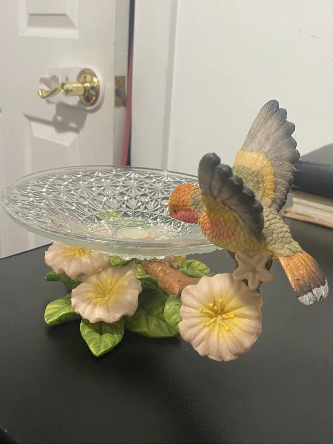 Bird Figurine with Glass Dish image indicator(3)