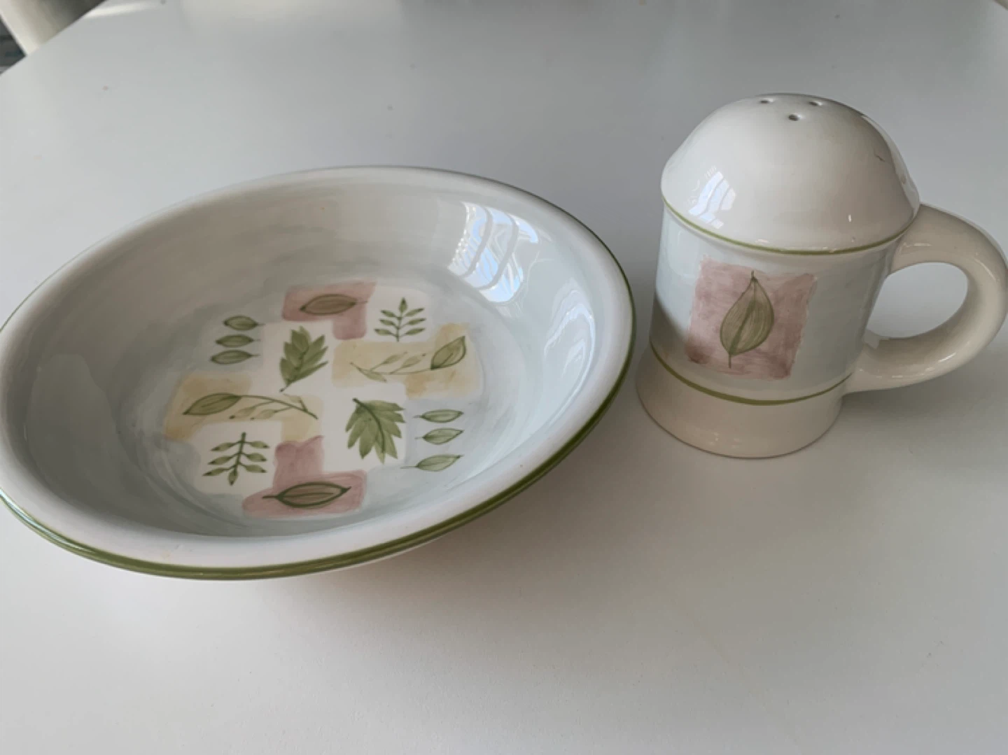 Ceramic Bowl and Salt Shaker Set - photo 2