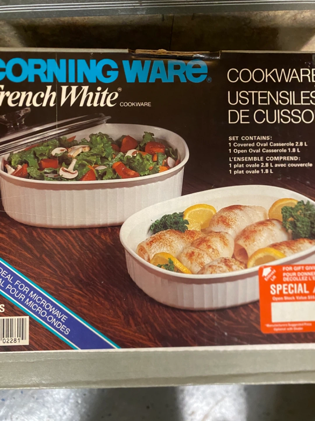 CorningWare French White Oval Casserole Set