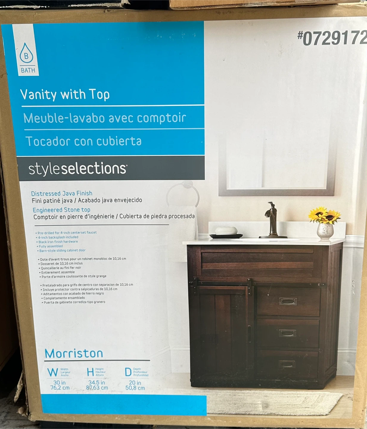 Style Selections Morriston Vanity with Top - 30 inch
