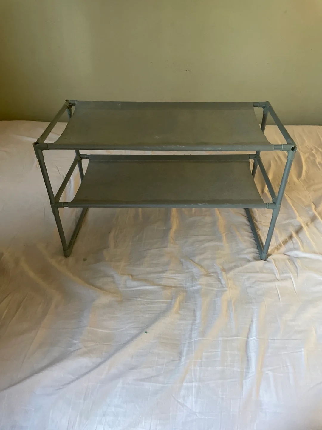 Two-Tier Shelf Unit - Gray