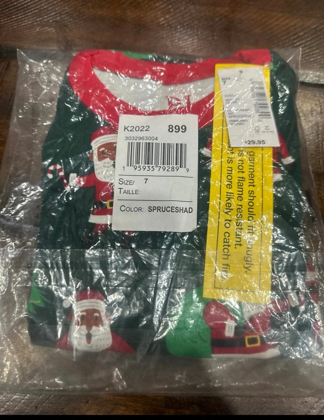 Children's Place Christmas Pajamas - Size 7 - New thumbnail