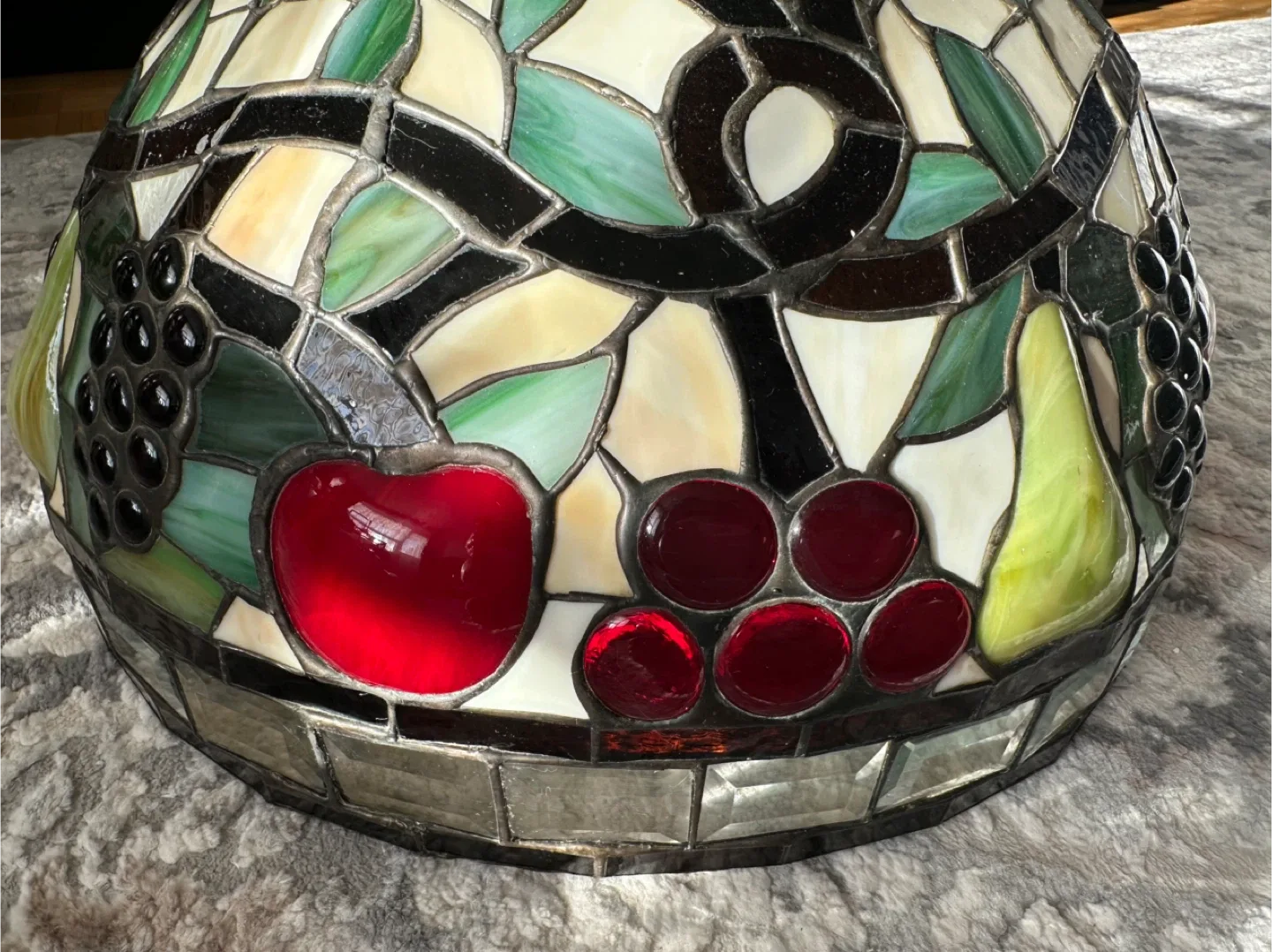 Tiffany style Stained Glass Fruit Pattern Chandelier image indicator(3)