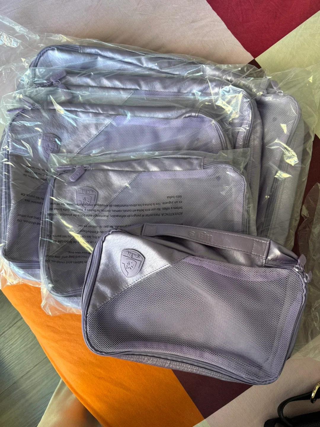 ‼️MOVING SALE‼️ New HEYS Purple Packing Cubes - 5 Piece Set thumbnail