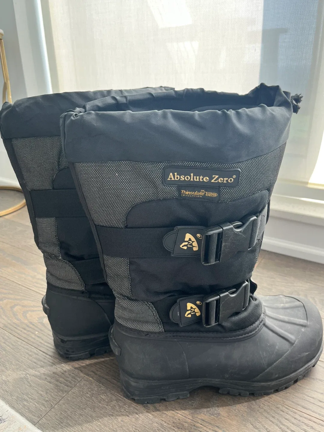 Absolute Zero Thinsulate Ultra Black Winter Boots, 10 US (Men) image indicator(2)