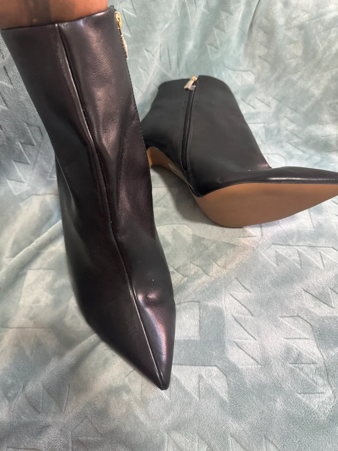 Black Ankle Pointed Toe Heel Boots image indicator(3)