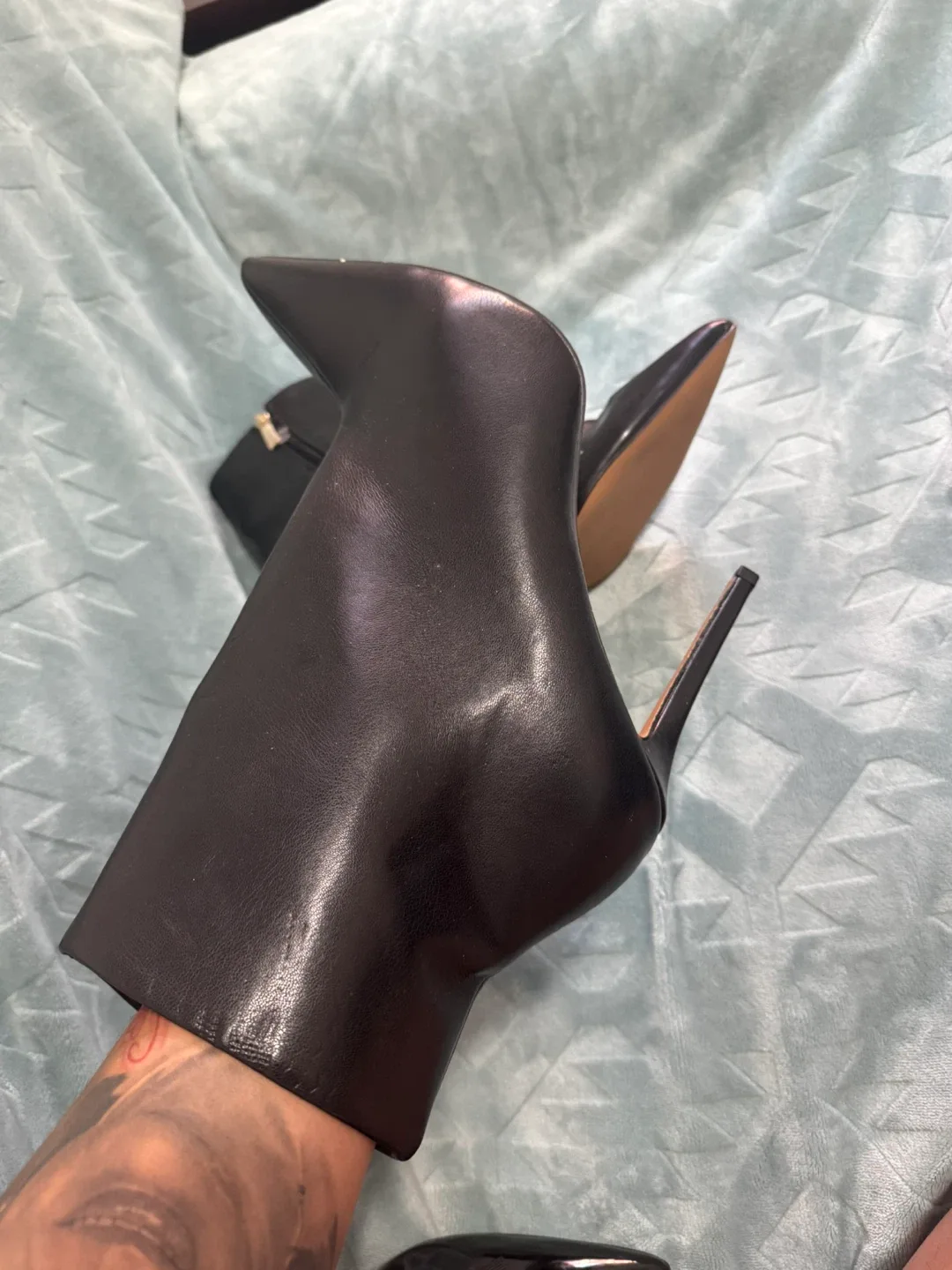 Black Ankle Pointed Toe Heel Boots image indicator(2)