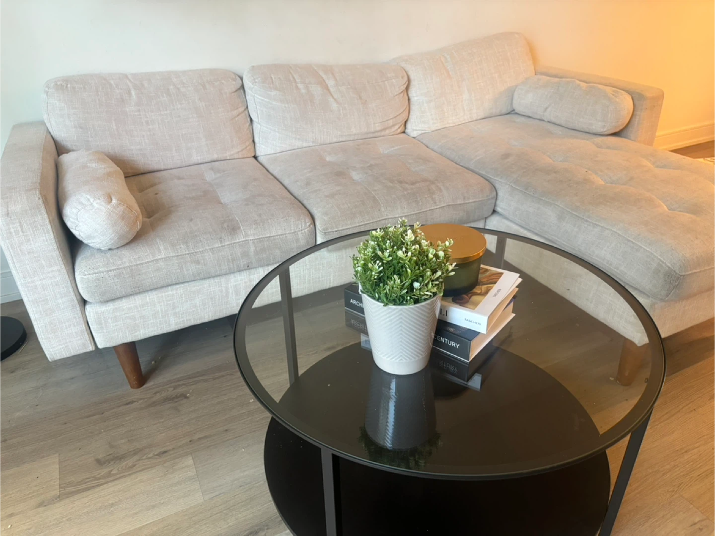 Beige Sectional Sofa - photo 3