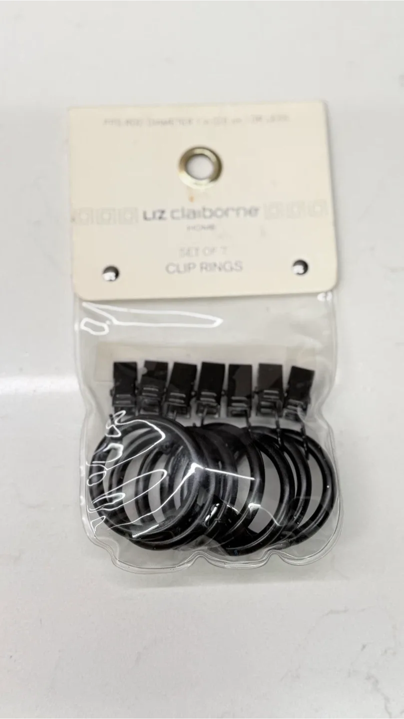 Liz Claiborne Home Clip Rings - Set of 7 - New thumbnail