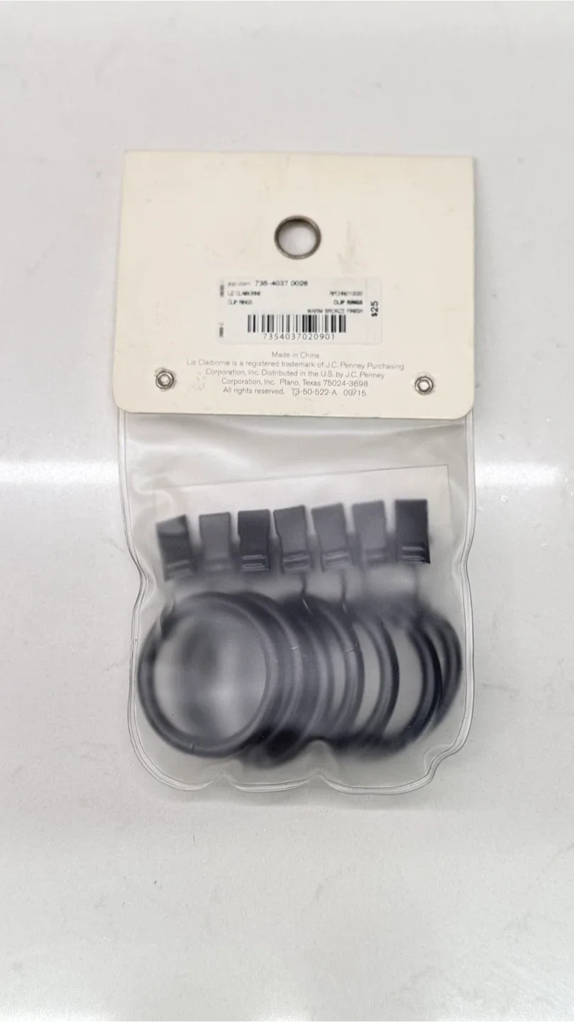 Liz Claiborne Home Clip Rings - Set of 7 - New image indicator(2)