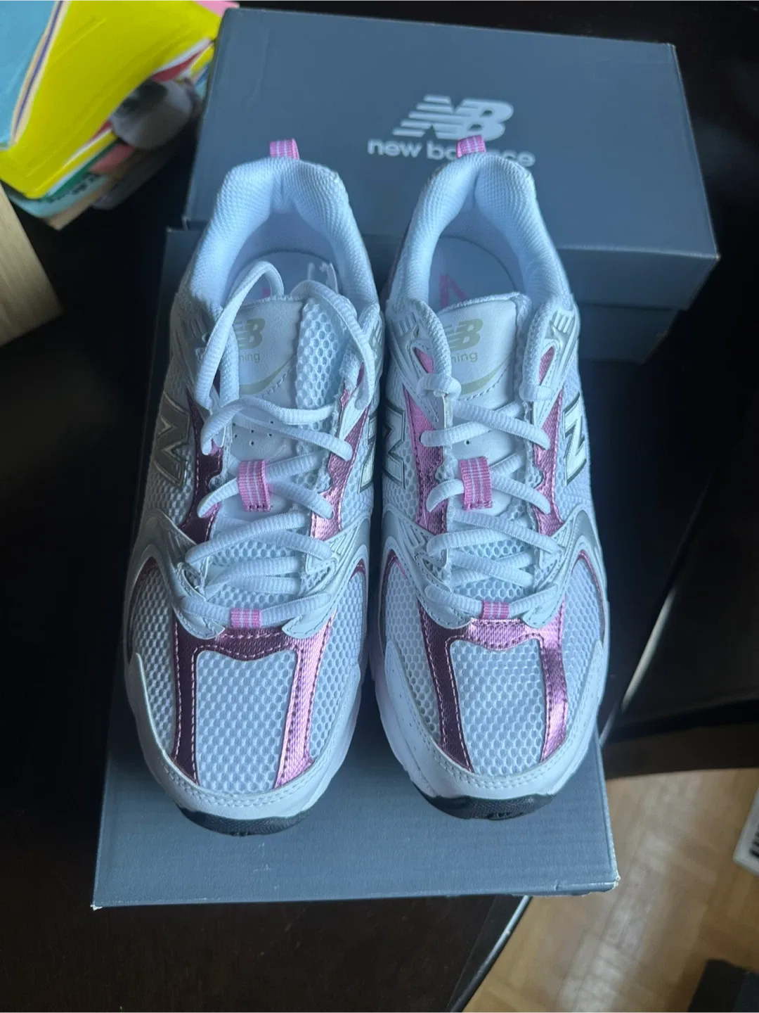New Balance 530 White/Pink Women's Sneakers image indicator(5)