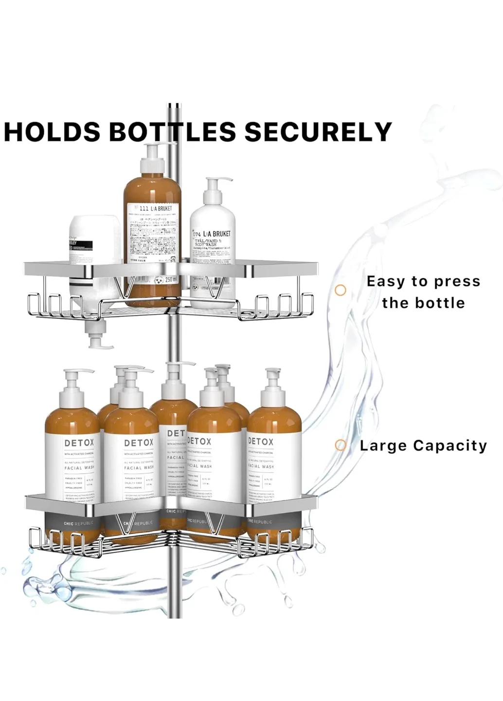 KEGII Corner Shower Caddy - Silver image indicator(5)