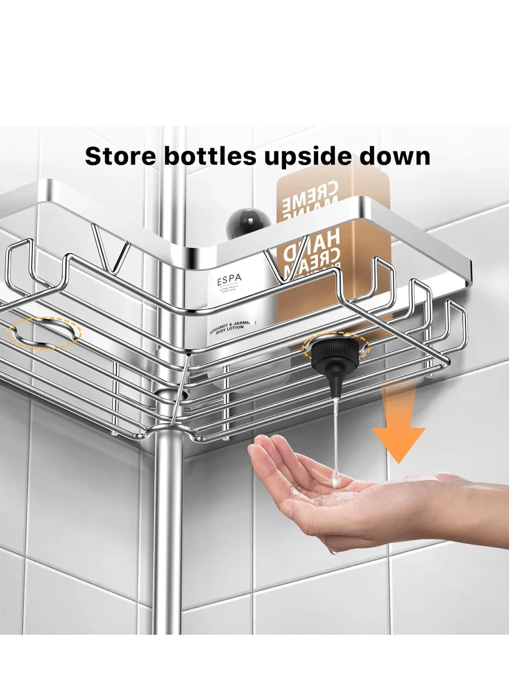 KEGII Corner Shower Caddy - Silver image indicator(4)