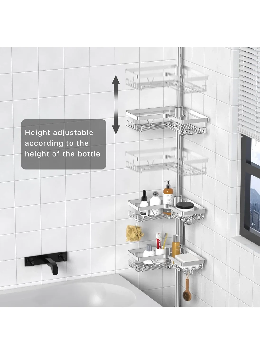 KEGII Corner Shower Caddy - Silver image indicator(3)