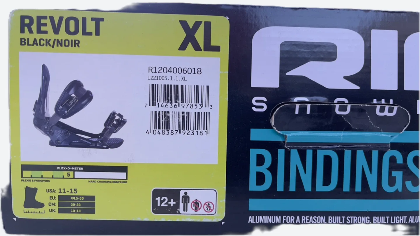 Ride Revolt Snowboard Bindings - Black/Noir - XL image indicator(3)