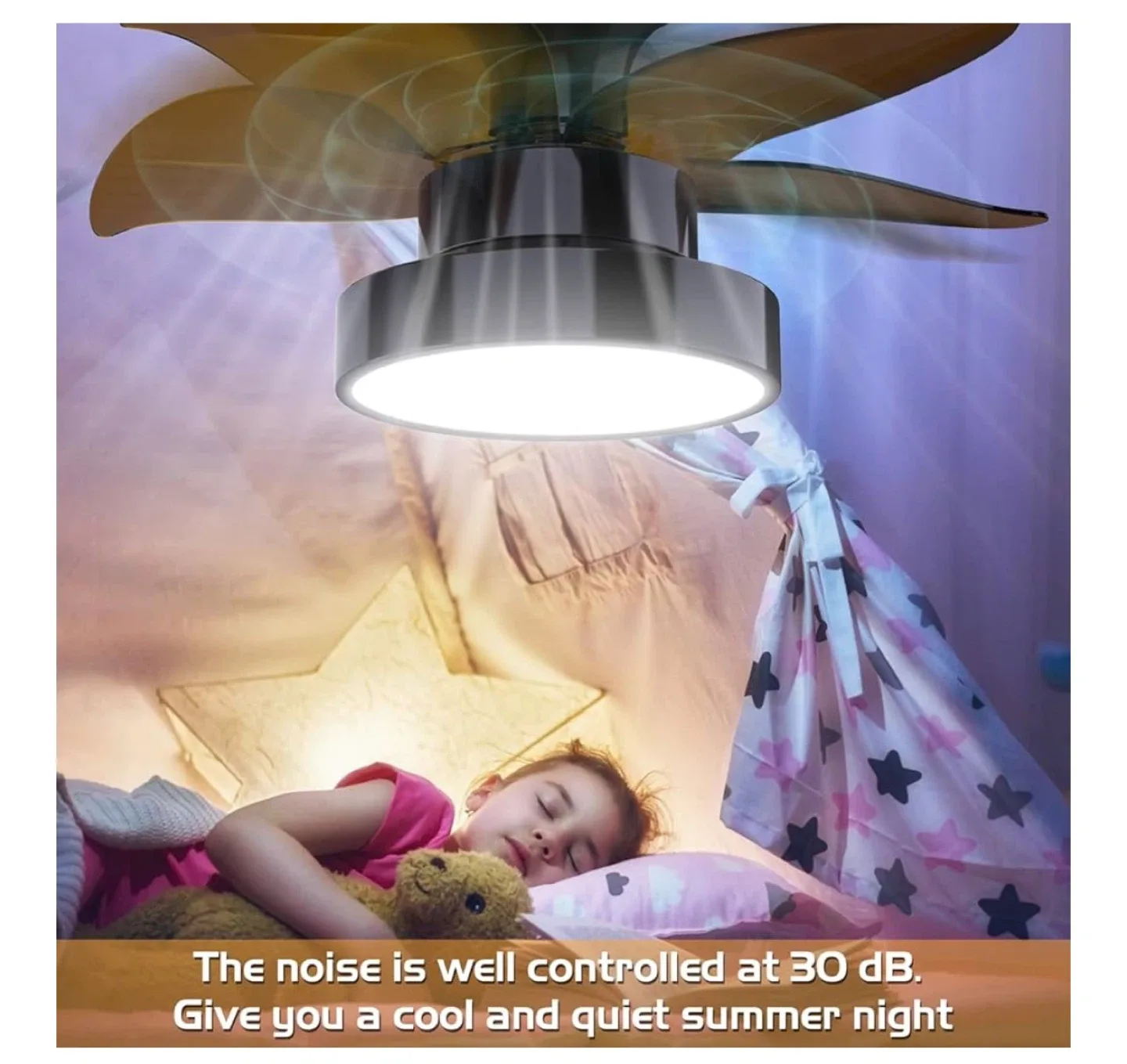 Tomourd 24 inch Ceiling Fan with Light image indicator(3)