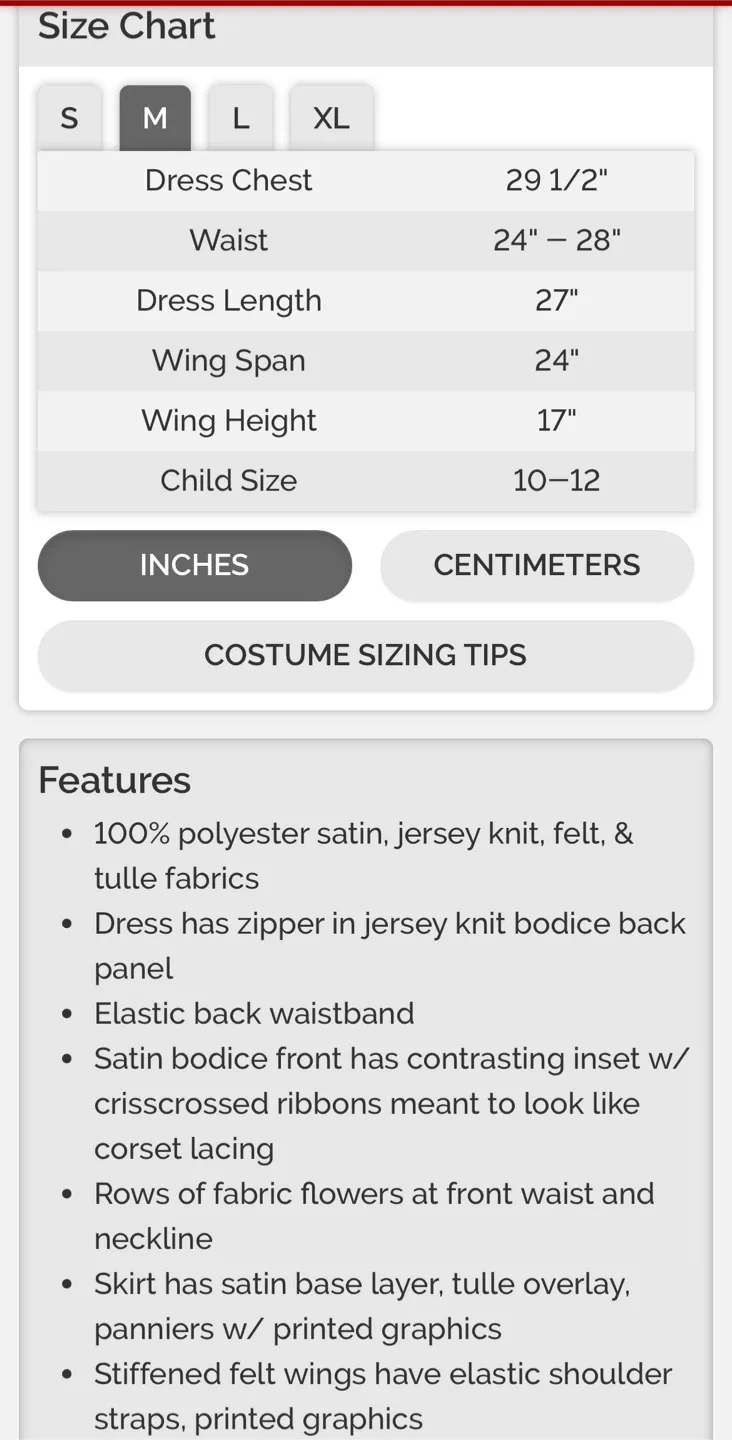 Girl's Butterfly Halloween Costume - Size M (10/12) image indicator(2)