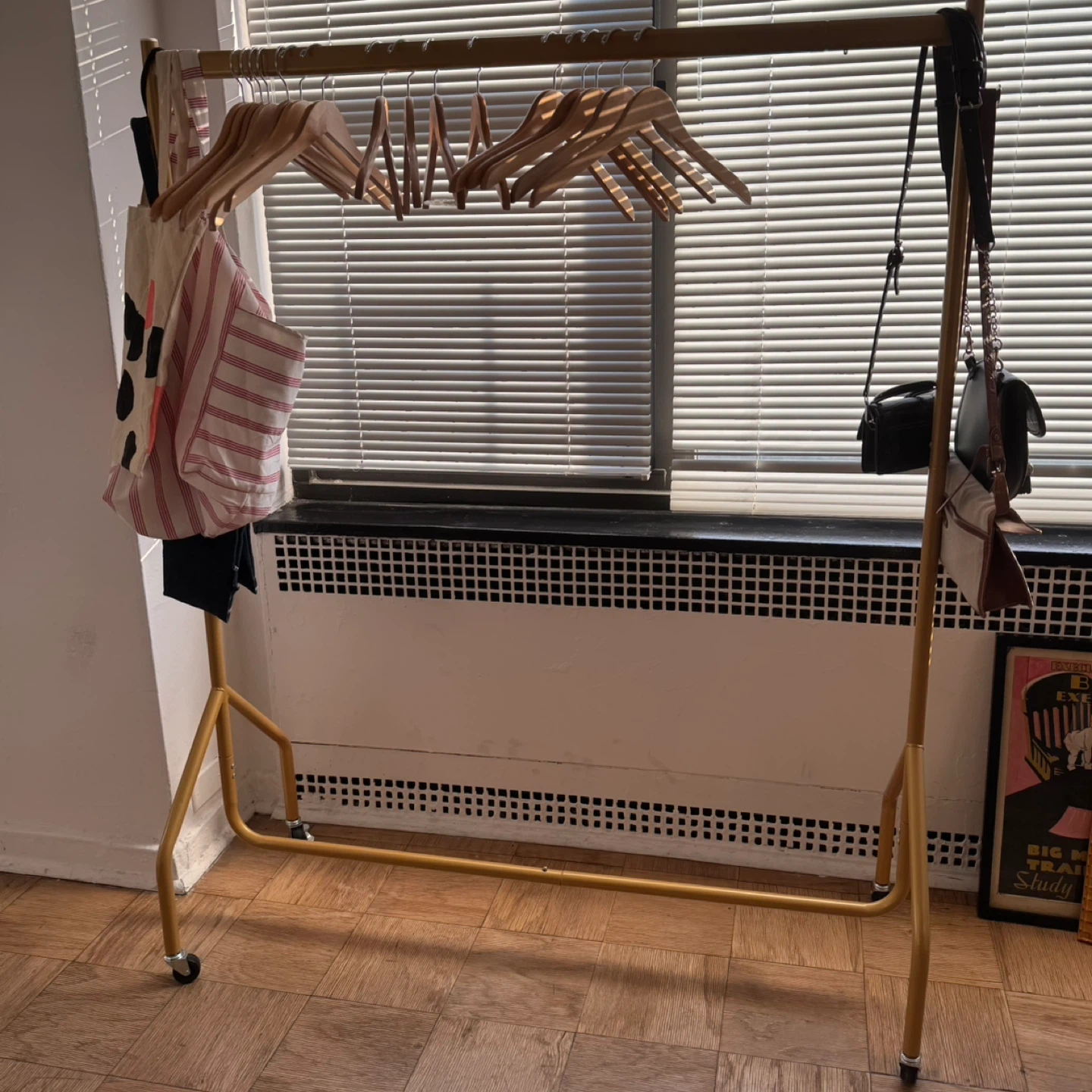 Heavy Duty Clothing Rack Gold