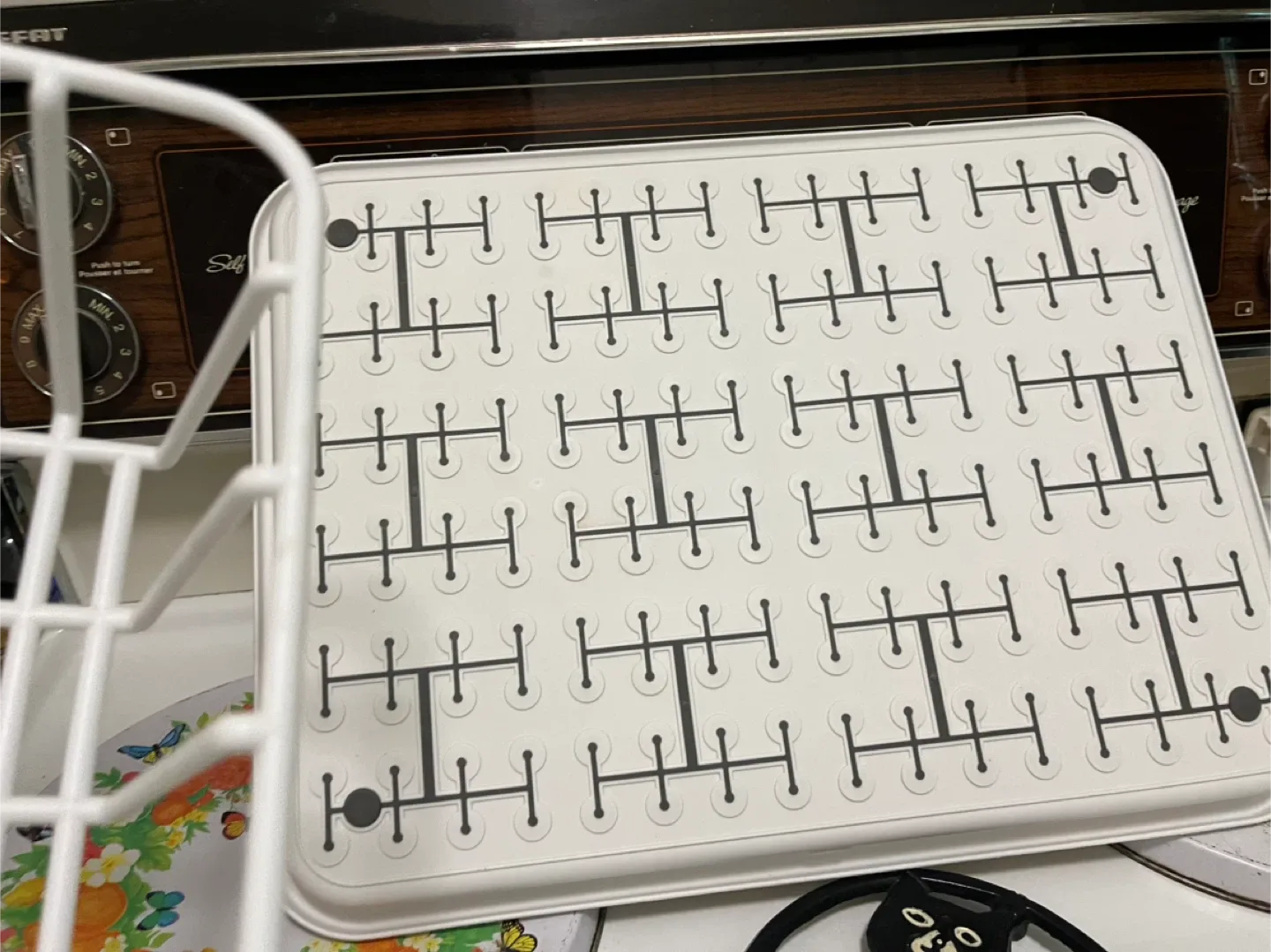 🧡 White Dish Rack With Non Slip Tray image indicator(3)