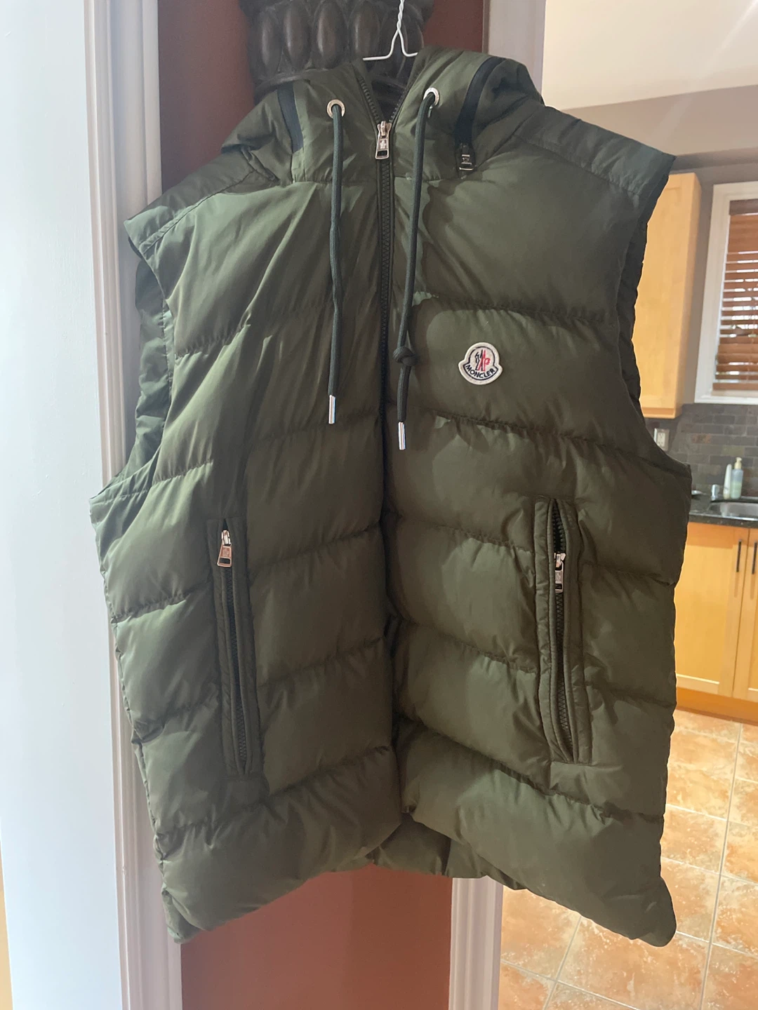 Moncler Padded Vest - Olive Green