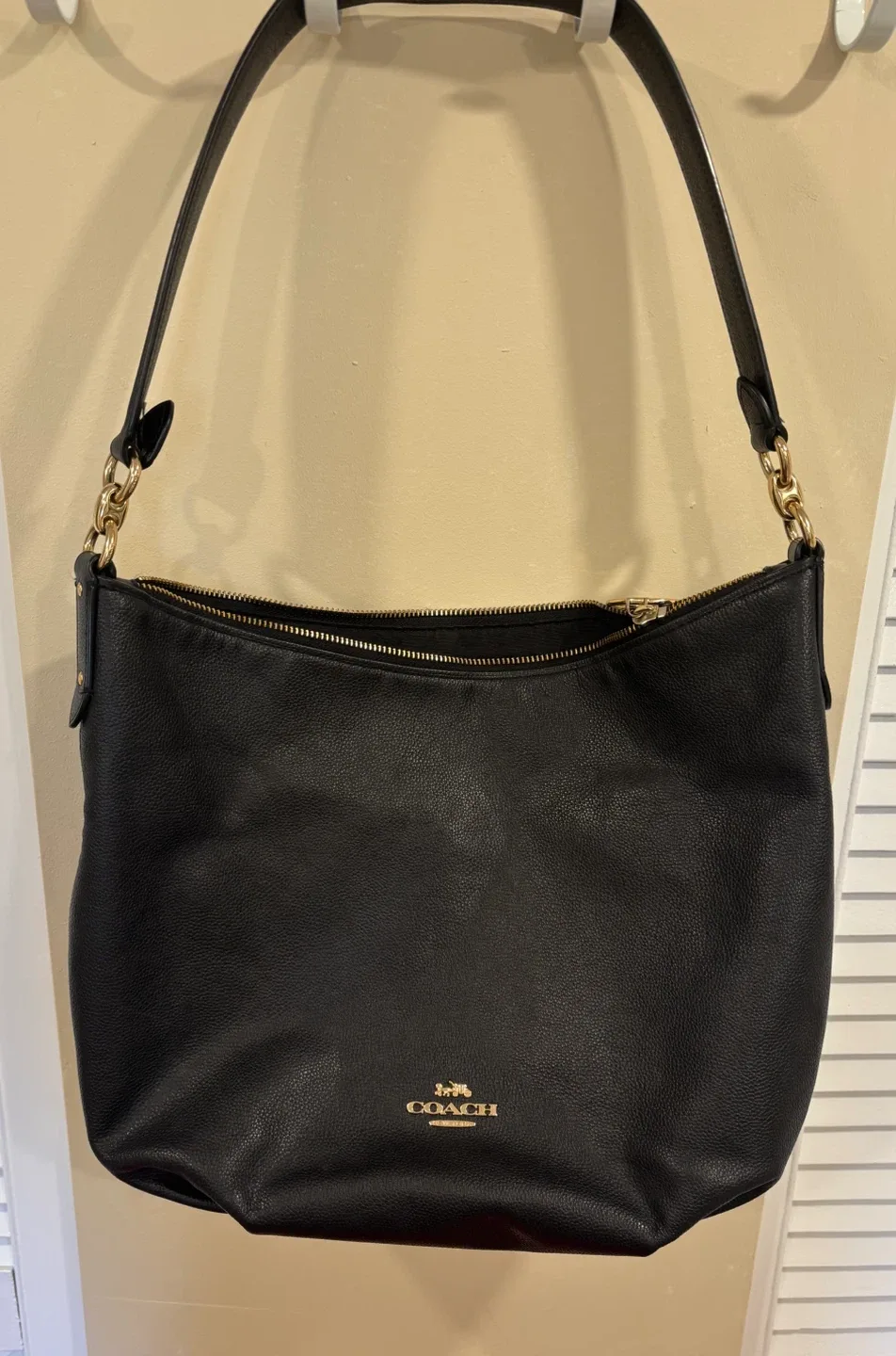 Coach Black Leather Shoulder Bag