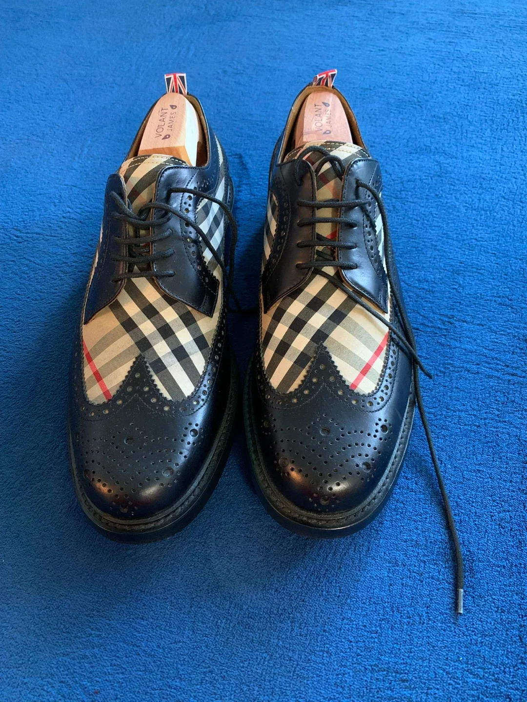 Burberry Leather Wingtip Oxford Dress Shoes thumbnail