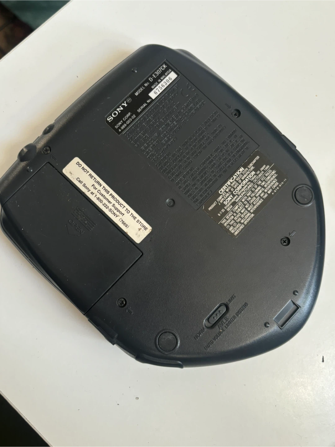 Sony CD Player Discman ESP D-E307CK - photo 3
