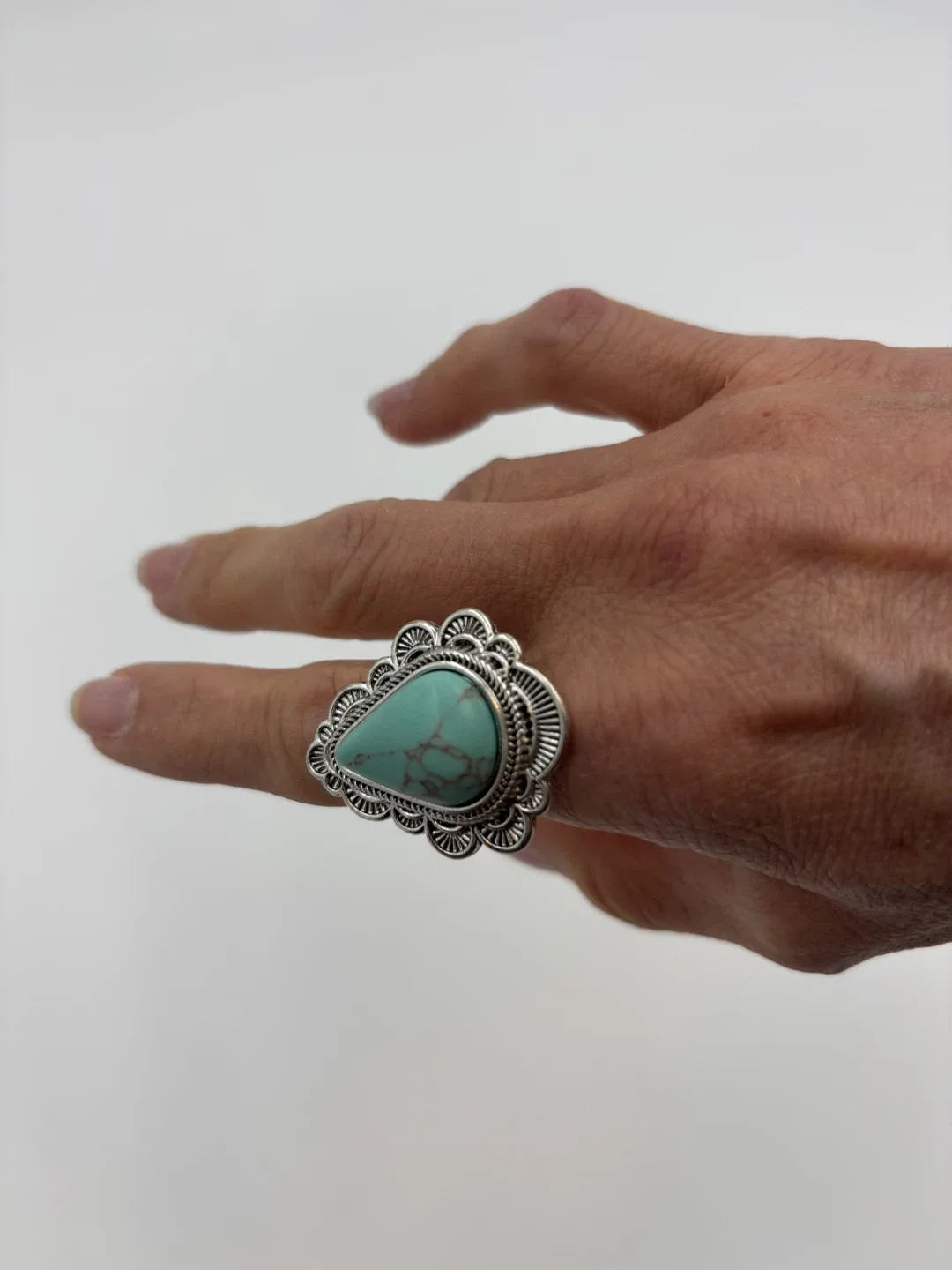 Turquoise & Silver Statement Ring image indicator(5)