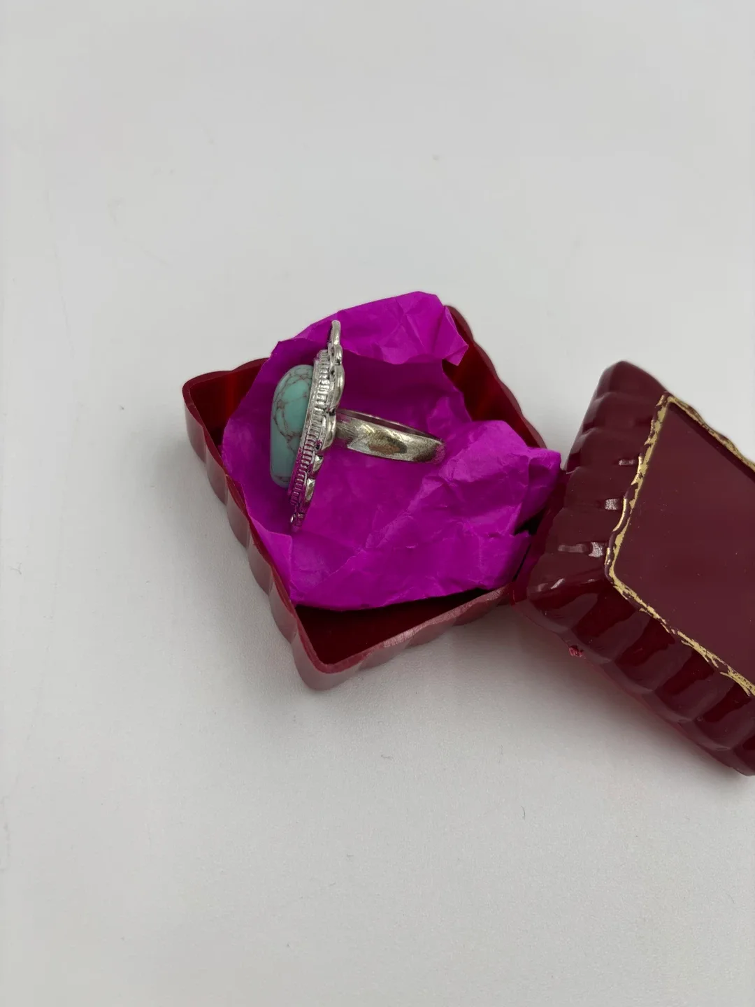 Turquoise & Silver Statement Ring image indicator(2)