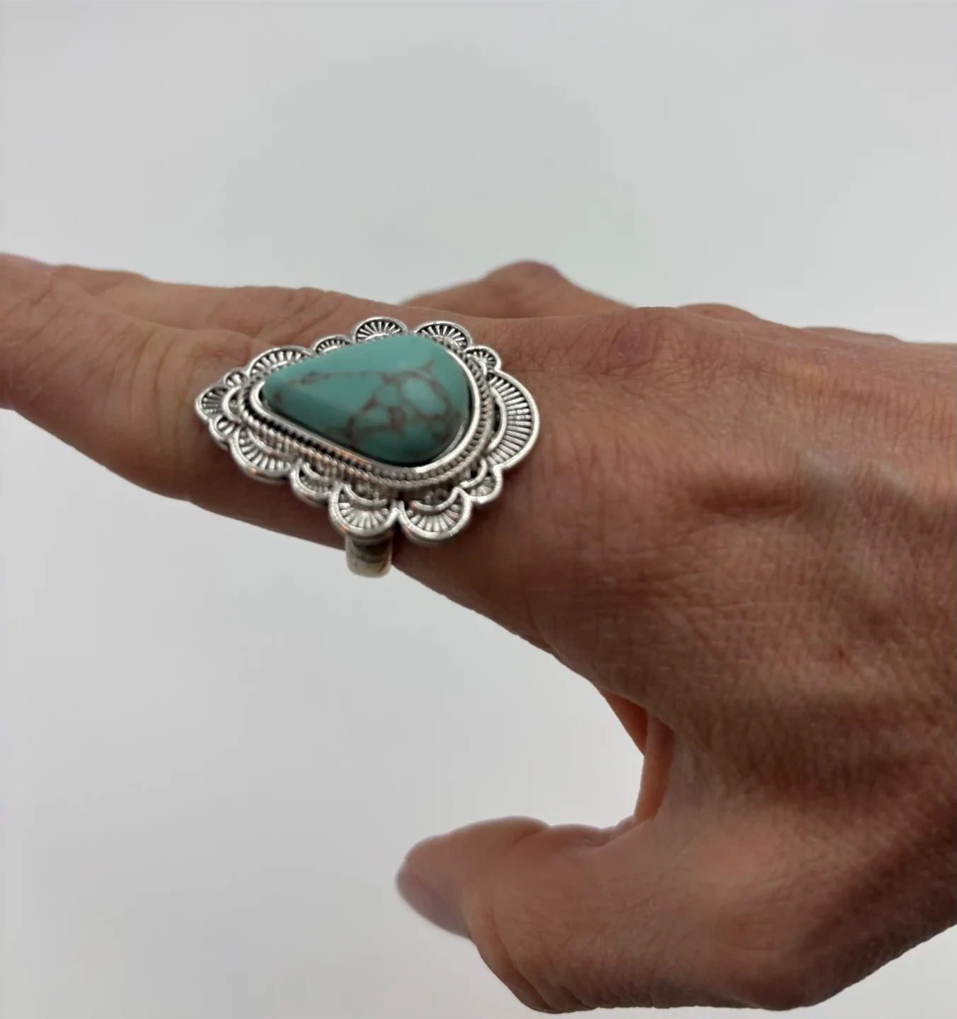 Turquoise & Silver Statement Ring image indicator(4)