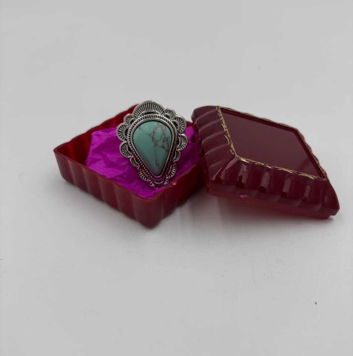 Turquoise & Silver Statement Ring image indicator(10)