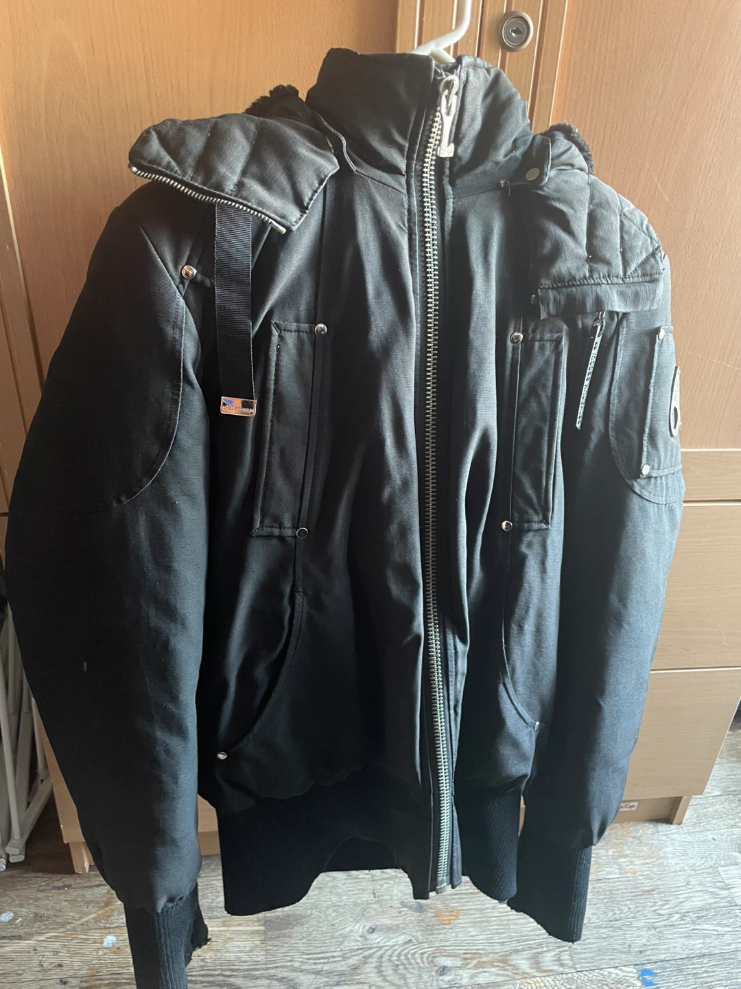 Moose Knuckles Down Filled Black Jacket