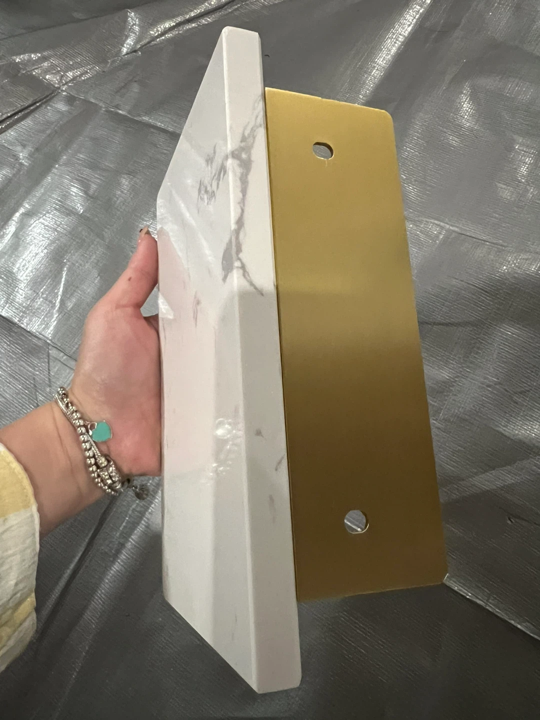 Marble & Gold Toilet Paper Holder - Stylish! - photo 2
