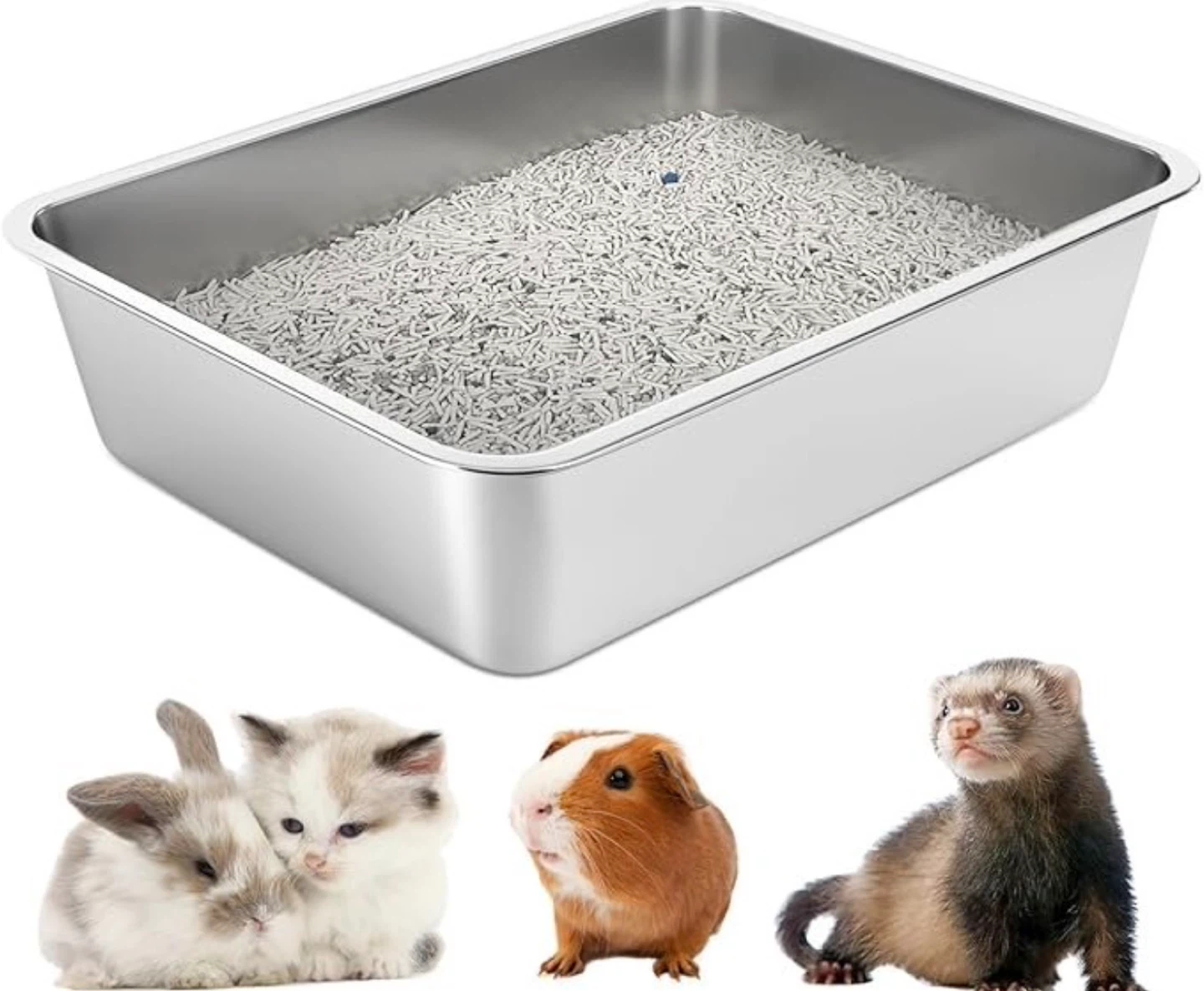 Extra Large Stainless Steel Cat Litter Box