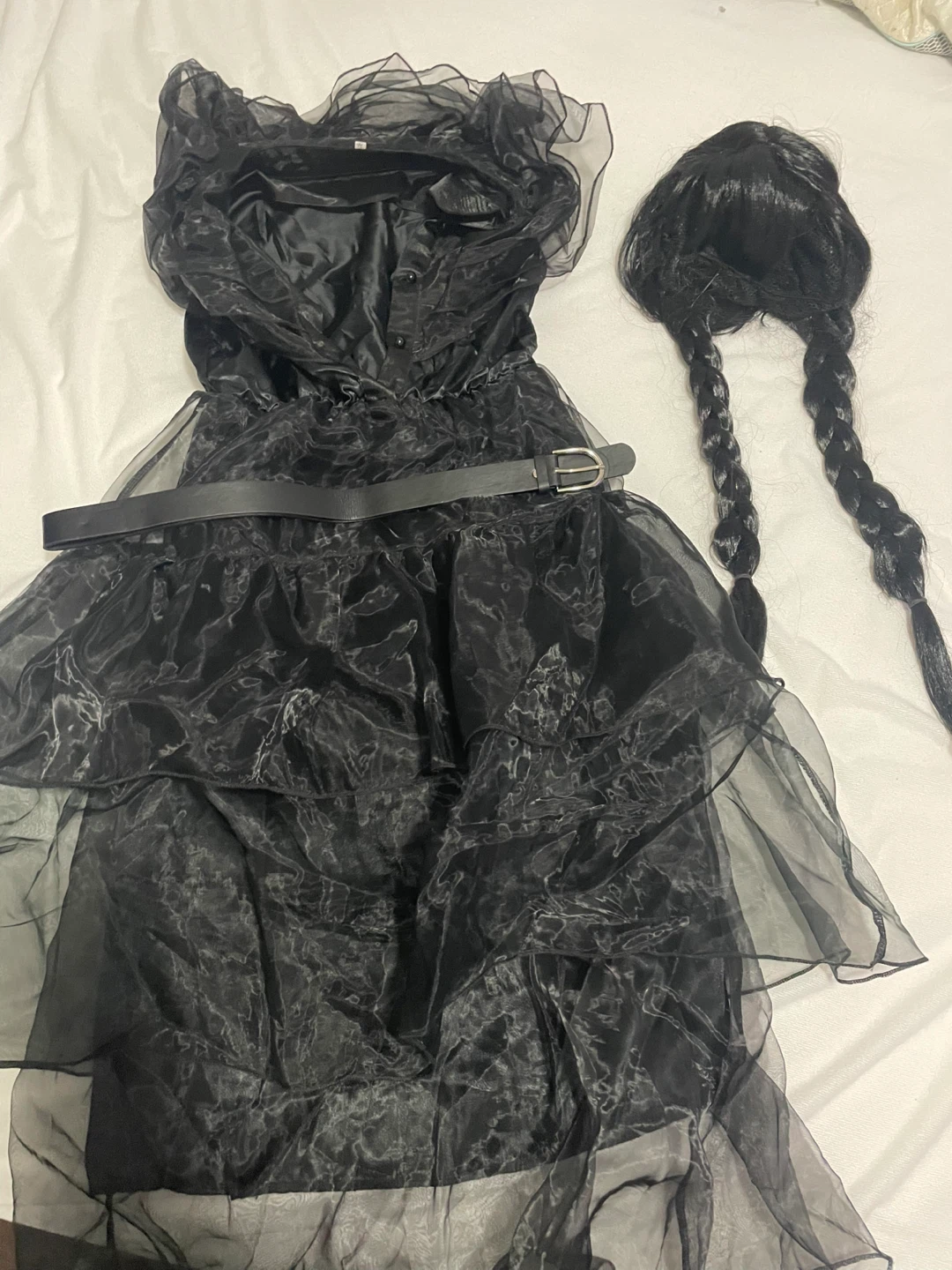 Black Dress with Belt and Wig - photo 2