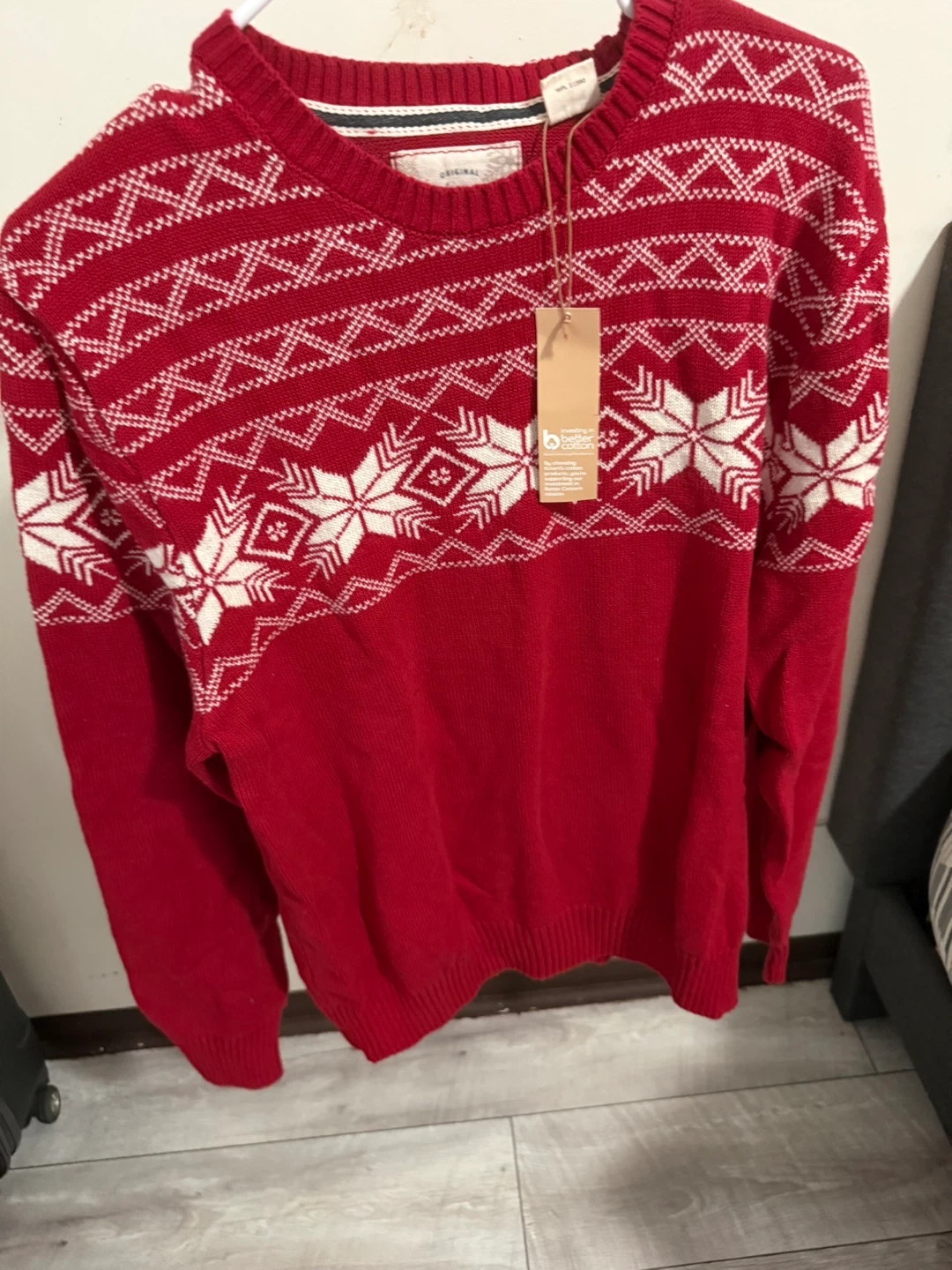 Red Snowflake Pattern Sweater