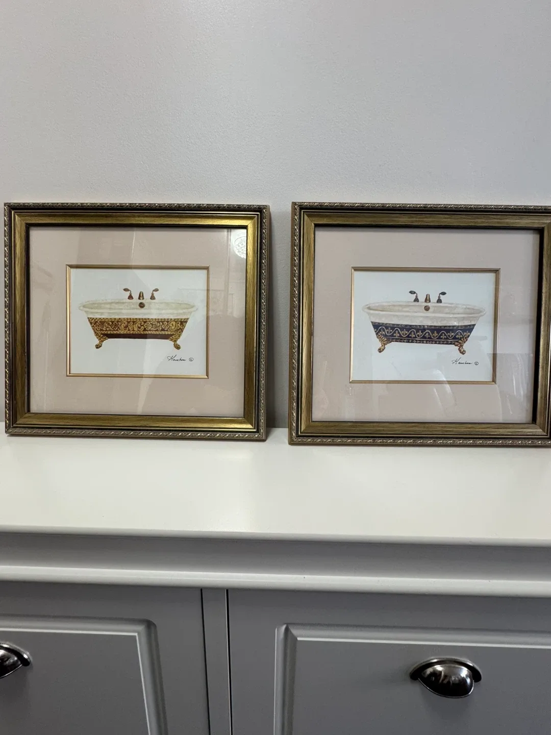 Framed Bathtub Art Prints - Set of 2 thumbnail