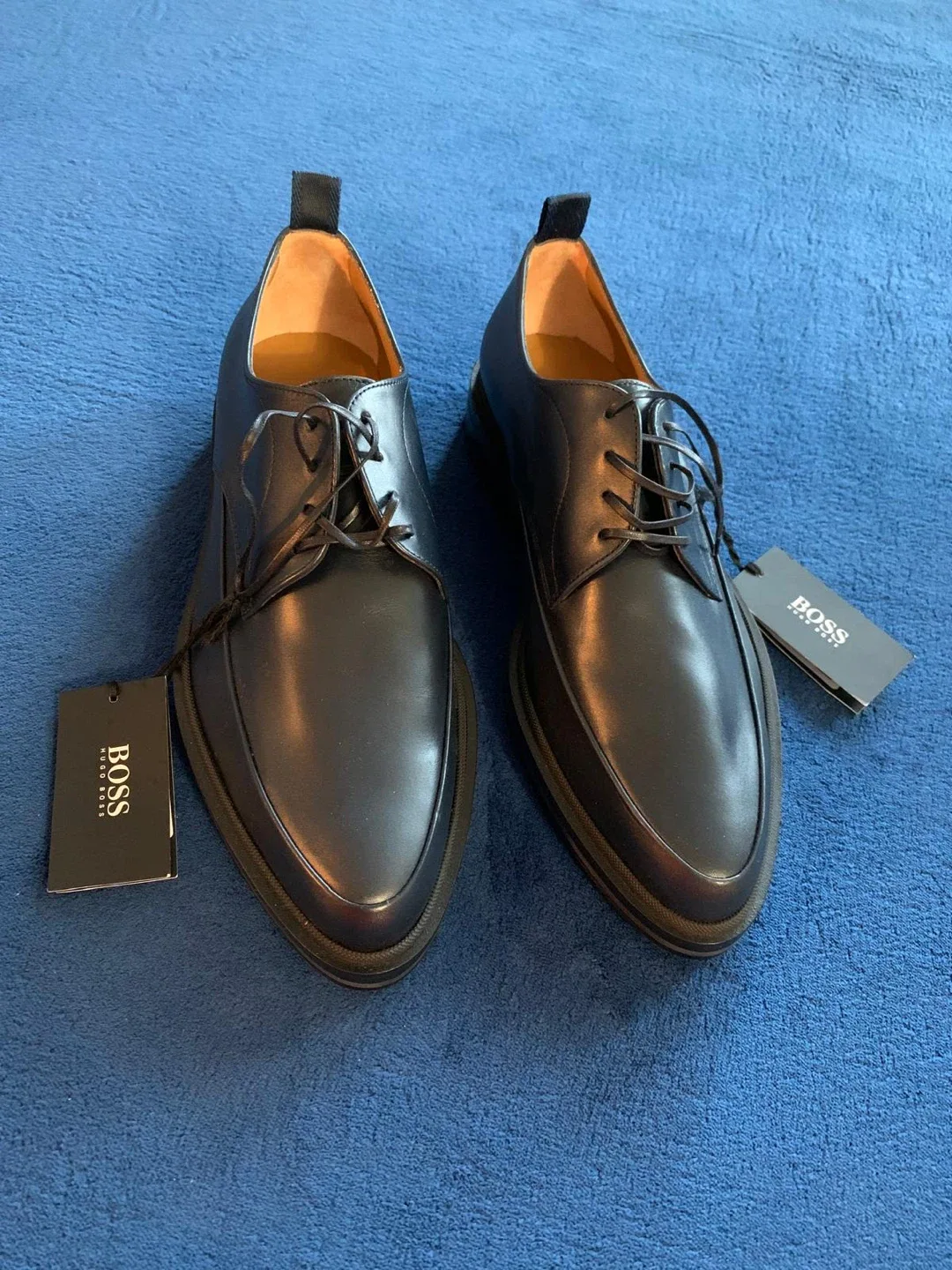 Hugo Boss Blue Leather Dress Shoes - New with Tags thumbnail