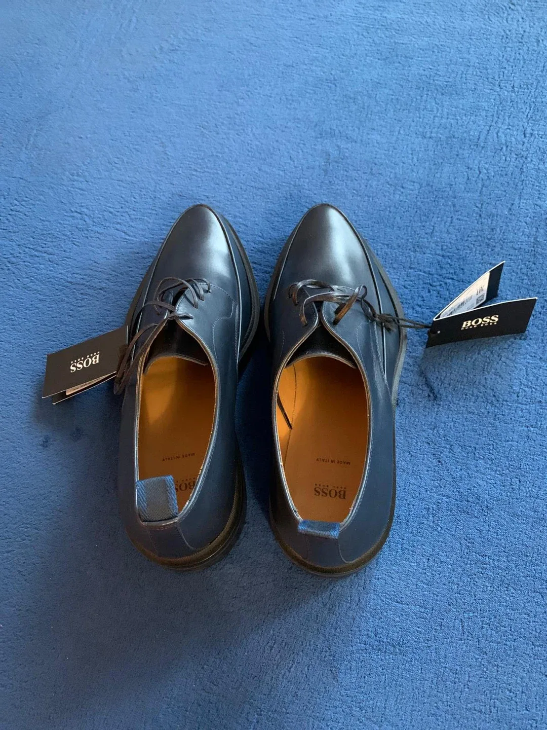 Hugo Boss Blue Leather Dress Shoes - New with Tags image indicator(5)