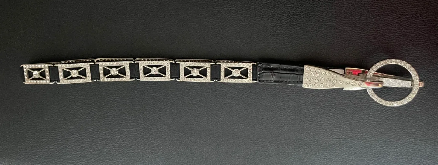 Rhinestone Elastic Belt