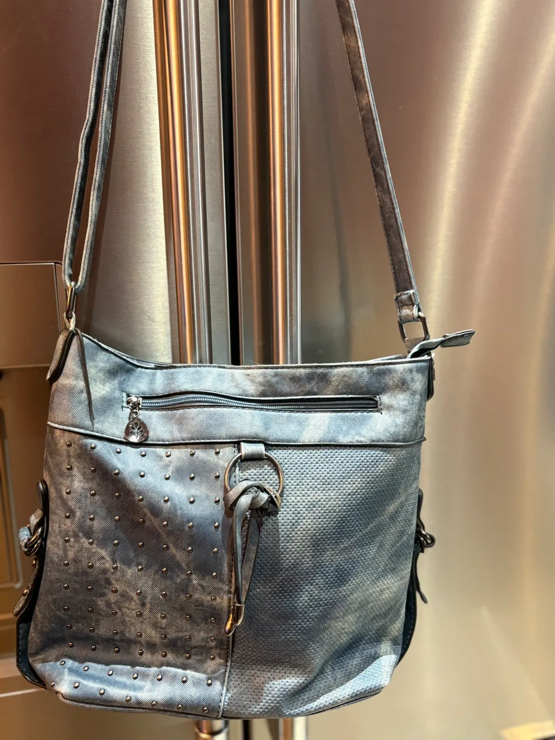 Stone & Co. Distressed Blue Purse thumbnail